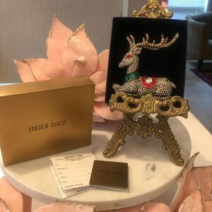 New Heidi Daus Darling Dasher Reindeer Brooch